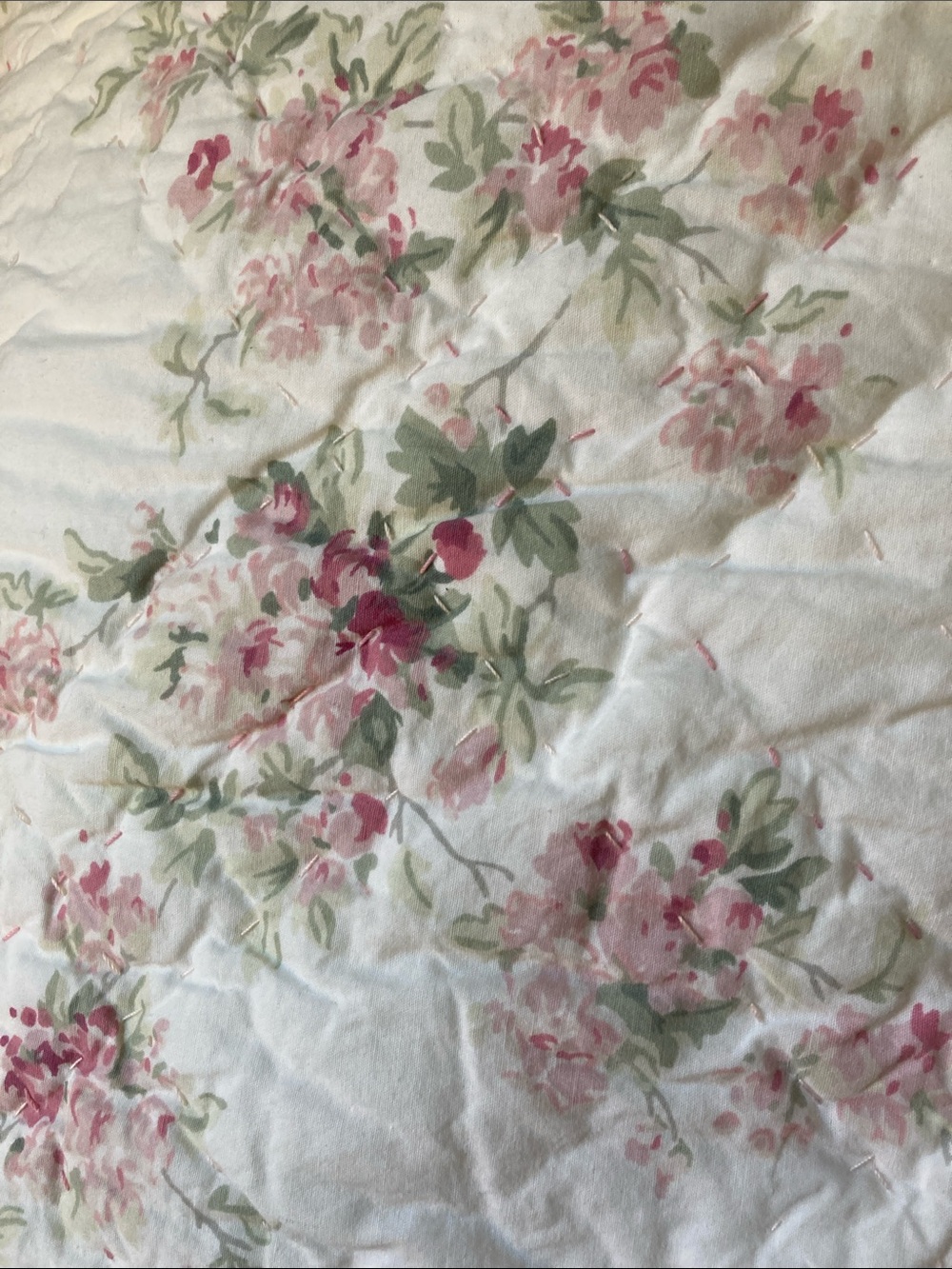 Simply Shabby Chic Quilted Pillow Shams White with Pink Roses Set of 2 by Target - Picture 2 of 8